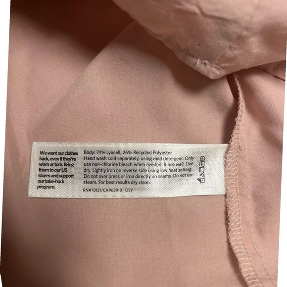 Eileen Fisher Sandwashed Tencel Blouse Bateau Neck Top Women M Pink - Picture 6 of 9